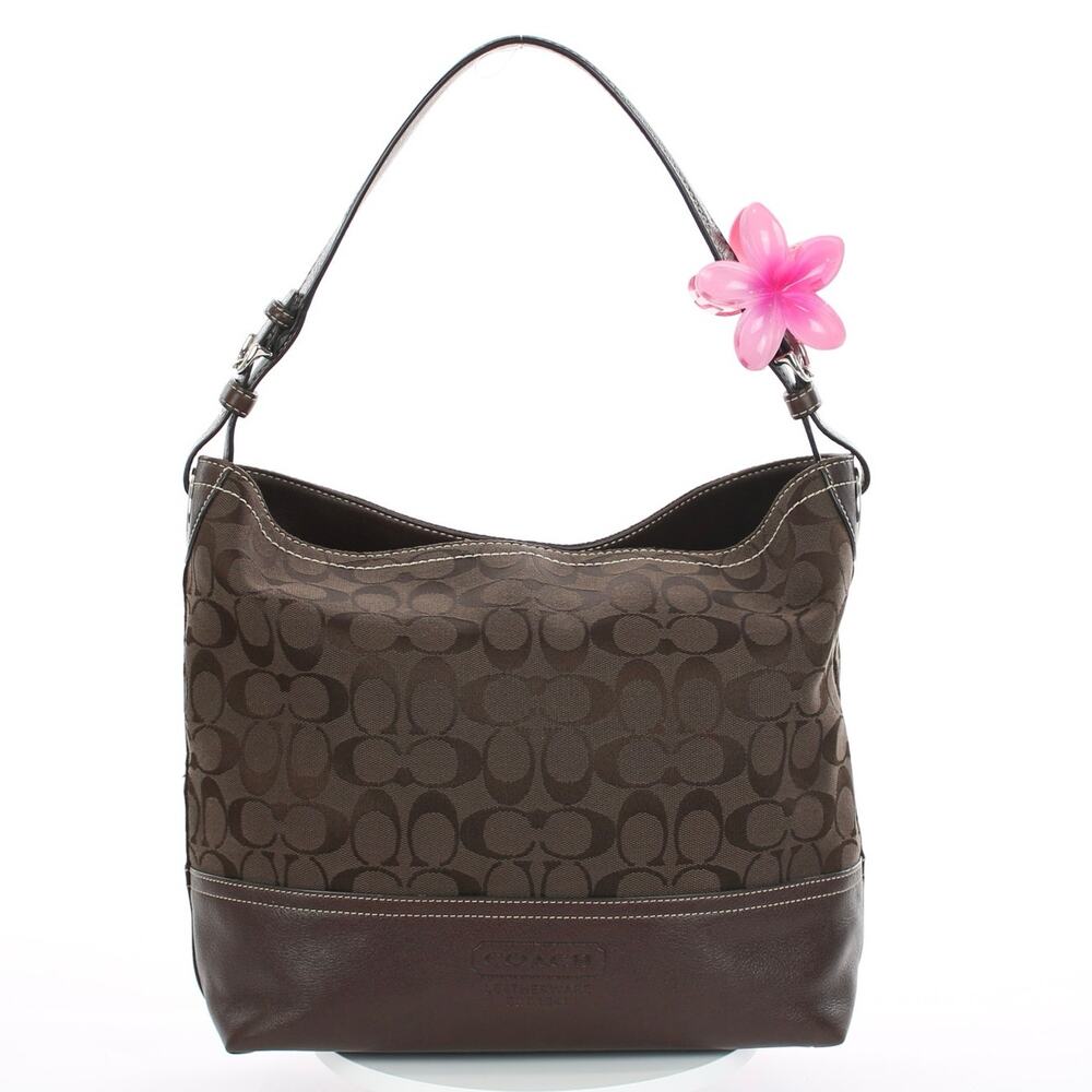 Coach Vintage Y2K Brown Signature Hobo Shoulder Bag